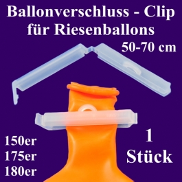 Ballonverschluss, Clip für Riesenballons aus Latex von 50 cm bis 70 cm