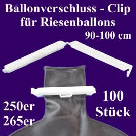 Ballonverschlüsse, Clips für Riesenballons aus Latex von 90 cm bis 100 cm, 100 Stück