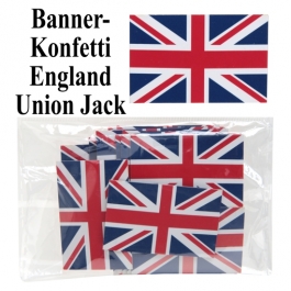 Banner Konfetti, Tischdeko-Konfetti England, Union Jack