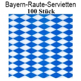 Servietten Bayrische Rauten, 100 Stück