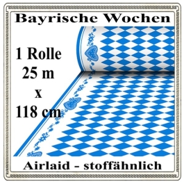 Bayrische Wochen Tischdecke auf Rolle, stoffähnlich, Airlaid, 25 Meter x 118 cm, stoffähnlich