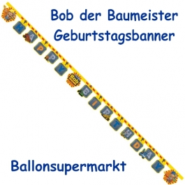 Kindergeburtstagsbanner Bob der Baumeister