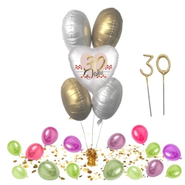 Bouquet Heliumballons zum 30. Geburtstag