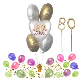 Bouquet Heliumballons zum 80. Geburtstag