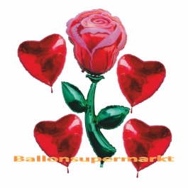 Bouquet aus Luftballons zur Rosenhochzeit