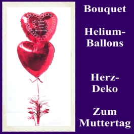Dekoration zum Muttertag, Bouquet aus Heliumballons und Dekoration, Alles Liebe zum Muttertag, 03