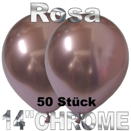 Luftballons in Chrome Rosa 35 cm, 50 Stück