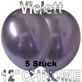 Luftballons in Chrome Violett 30 cm, 5 Stück