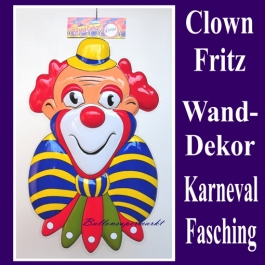 Clown Fritz, Wanddekoration und Bühnendekoration zu Karneval und Fasching