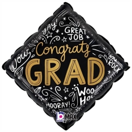 Congrats Grad. Luftballon aus Folie, 46 cm