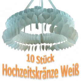 Hochzeitskränze Weiß, 10 Stück