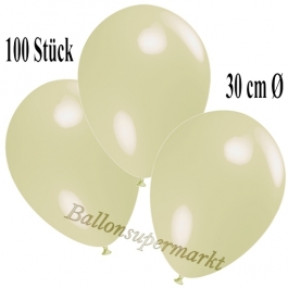 Deko-Luftballons Elfenbein, 100 Stück
