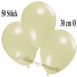 Deko-Luftballons Elfenbein, 50 Stück