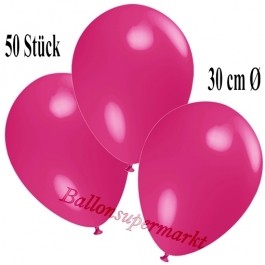 Deko-Luftballons Fuchsia, 50 Stück