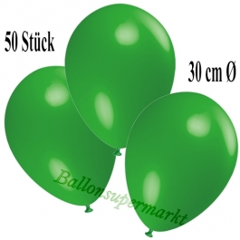 Deko-Luftballons Grün, 50 Stück