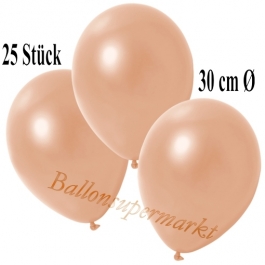 Deko-Luftballons Metallic Lachs, 25 Stück