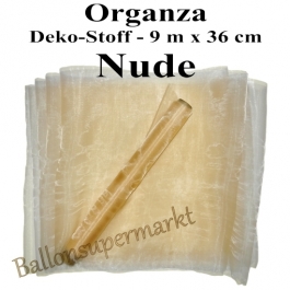 Organza Deko-Stoff, Nude, 9 Meter x 36 cm