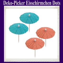 Deko-Picker Eisschirmchen Dots
