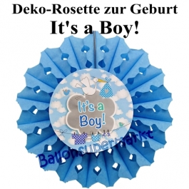 Rosette It's a Boy , Dekoration Babyparty, Geburt Junge