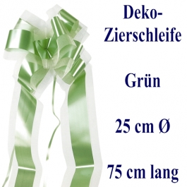Schleife, Deko-Schleife, Zierschleife, 25 cm groß, Grün