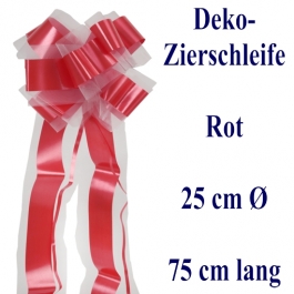 Schleife, Deko-Schleife, Zierschleife, 25 cm groß, Rot