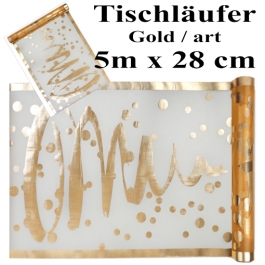 Tischläufer, Tischdecke Artistiques Gold, 5 Meter Rolle