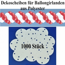 Dekoscheiben aus Polyester für Ballongirlanden, 1000 Stück