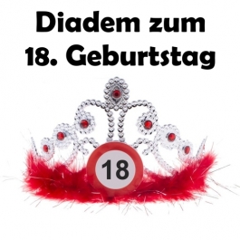 Partytiara zum 18. Geburtstag mit Verkehrsschildern