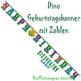 Dinosaurier Geburtstagsgirlande zum Kindergeburstag