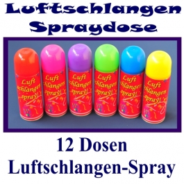 12 Dosen Luftschlangen-Spray