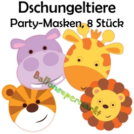 Party Masken Dschungeltiere