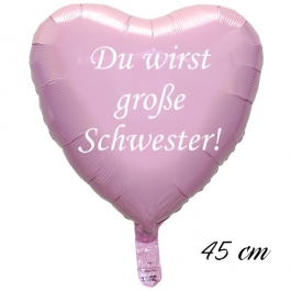 Du wirst große Schwester! 45 cm ohne Helium