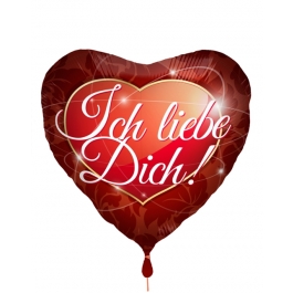 Ich liebe dich, Herzluftballon aus Folie 