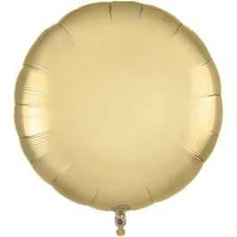 Luftballon aus Folie, Rundballon,Matt Gold, 90 cm