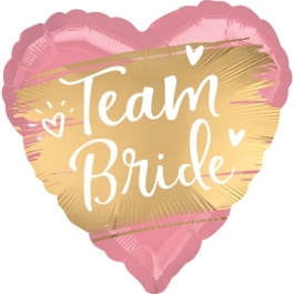 Team Bride, Luftballon aus Folie mit Ballongas Helium zu Hen Night, Hen Party un