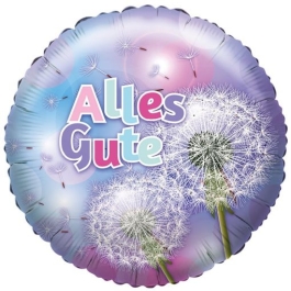 Luftballon Alles Gute Pusteblume, inklusive Helium