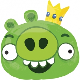 Angry Birds King Pig Luftballon aus Folie, Shape, inklusive Helium