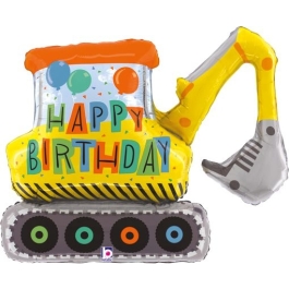 Happy Birthday, Bagger, Folienballon ohne Helium
