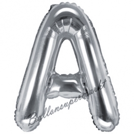 Luftballon Buchstabe A, silber, 35 cm