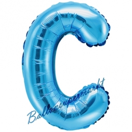 Luftballon Buchstabe C, blau, 35 cm