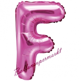 Luftballon Buchstabe F, pink, 35 cm