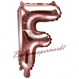 Luftballon Buchstabe F, roségold, 35 cm