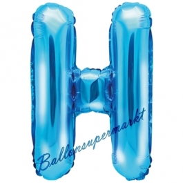 Luftballon Buchstabe H, blau, 35 cm