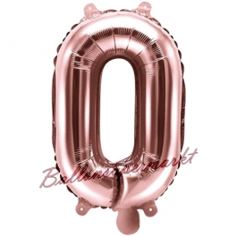 Luftballon Buchstabe O, roségold, 35 cm