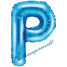Luftballon Buchstabe P, blau, 35 cm