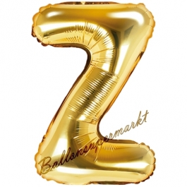 Luftballon Buchstabe Z, gold, 35 cm