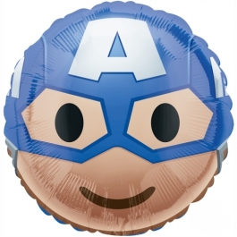 Captain America Emoticon Luftballon aus Folie mit Helium