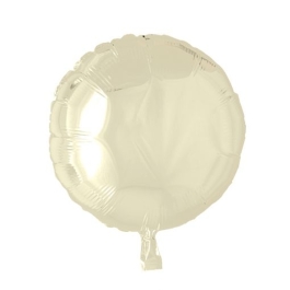 Runder Luftballon aus Folie, Elfenbein, 18"