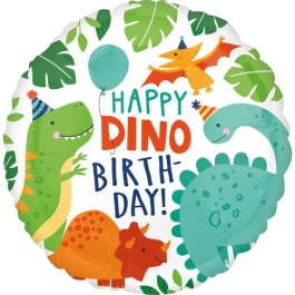 Folienballon, Happy Birthday, Dino Mite