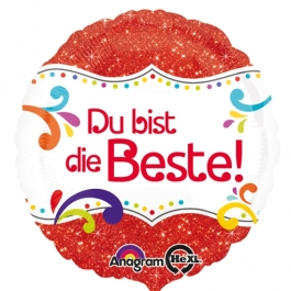 Luftballon aus Folie du bist die Beste!